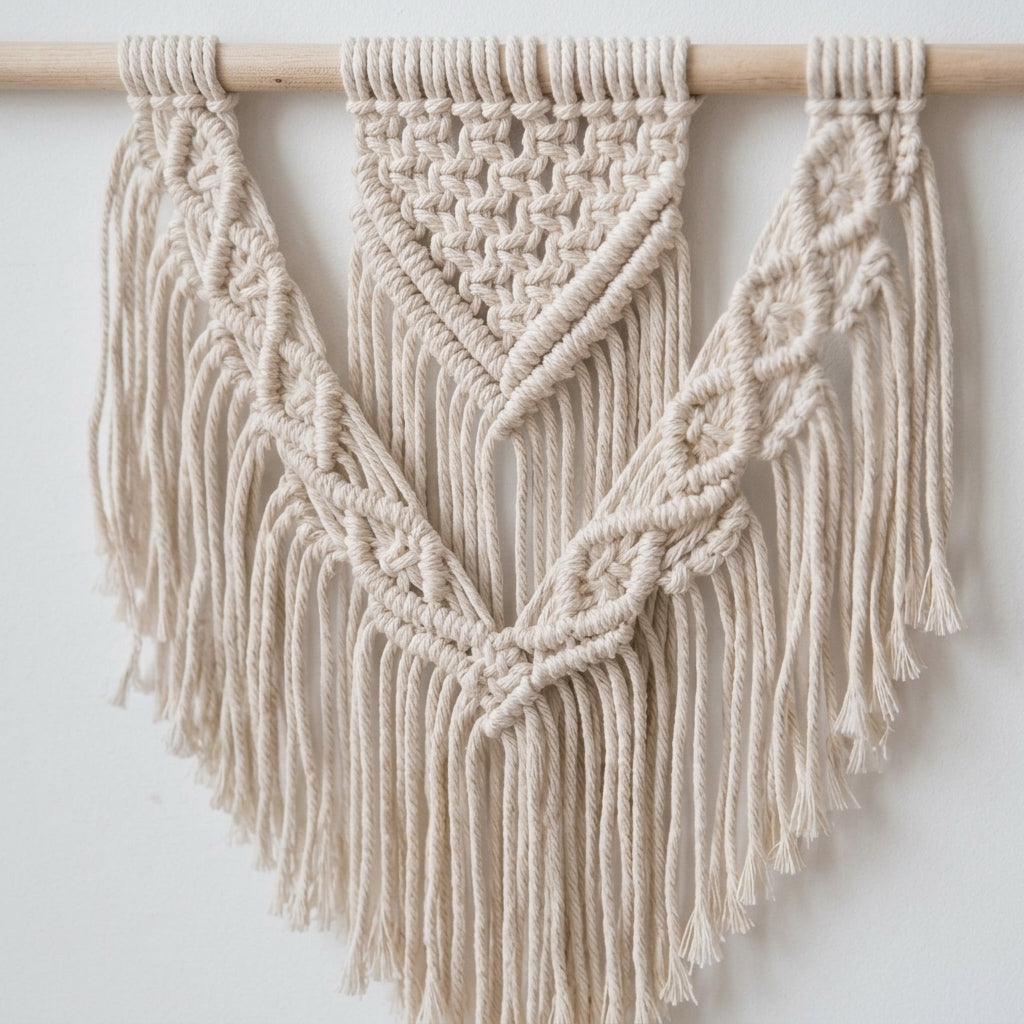 Rope (braid) white polyester black flecks